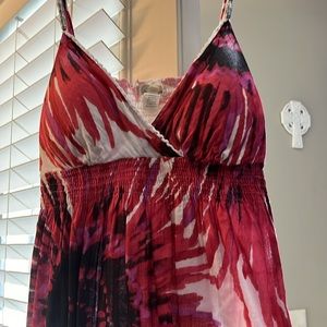 Derek heart women’s floral dress red/ white/pink size medium